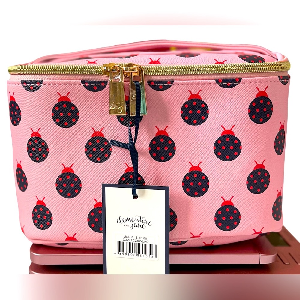 Clementine and Jane Ladybug Makeup Travel Bag